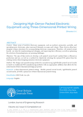 Designing High-Dense-Packed Electronic Equipment using Three-Dimensional Printed Wiring