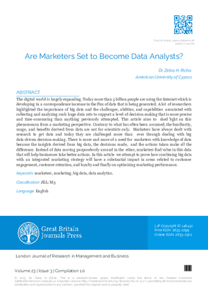 Are Marketers Set to Become Data Analysts?