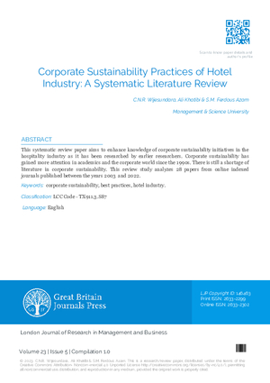 corporate sustainability a literature review
