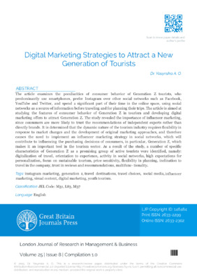 Digital Marketing Strategies to Attract a New Generation of Tourists
