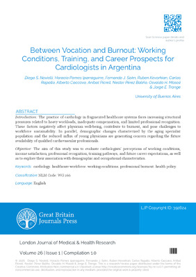 Between Vocation and Burnout: Working Conditions, Training, and Career Prospects for Cardiologists in Argentina