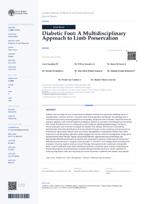 Diabetic Foot: A Multidisciplinary Approach to Limb Preservation
