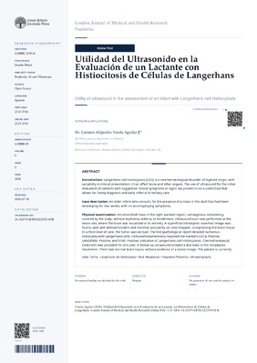 Utilidad del Ultrasonido en la Evaluación de un Lactante con Histiocitosis de Células de Langerhans