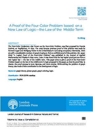 A Proof of the Four-Color Problem based on a New Law of Logic the Law of the Middle Term