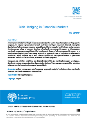 Risk Hedging in Financial Markets