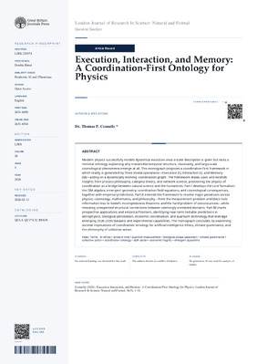 Execution, Interaction, and Memory: A Coordination-First Ontology for Physics