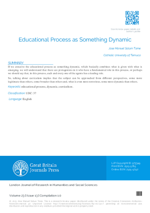 Educational Process as Something Dynamic