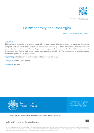 Postmodernity, the Dark Ages