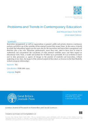 Problems and Trends in Contemporary Education