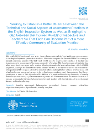 Seeking to Establish a Better Balance between the Technical and Social Aspects of Assessment Practices