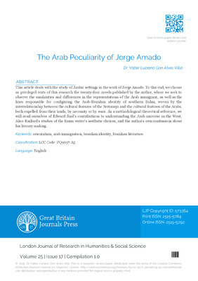 The Arab Peculiarity of Jorge Amado